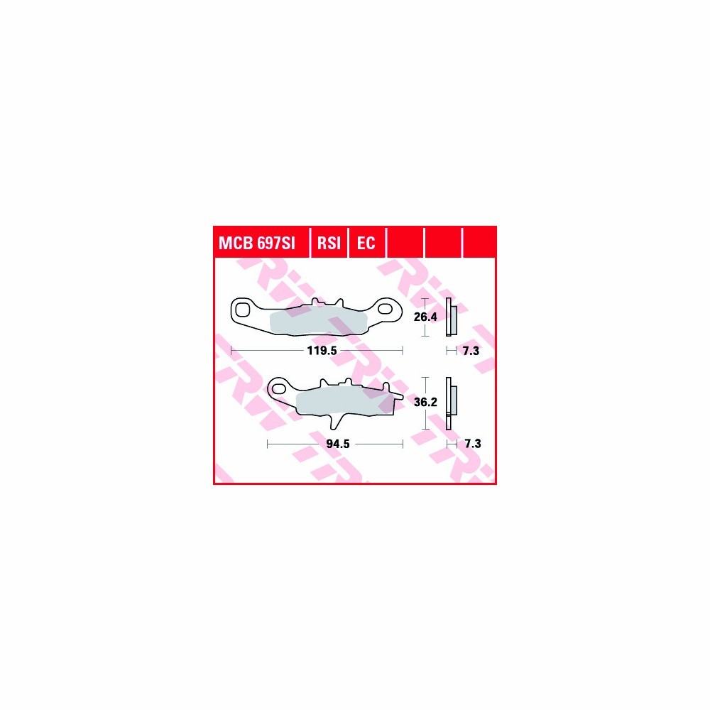 TRW pastillas del frenosatz Sinter Offroad MCB697RSI anterior, delanteroe