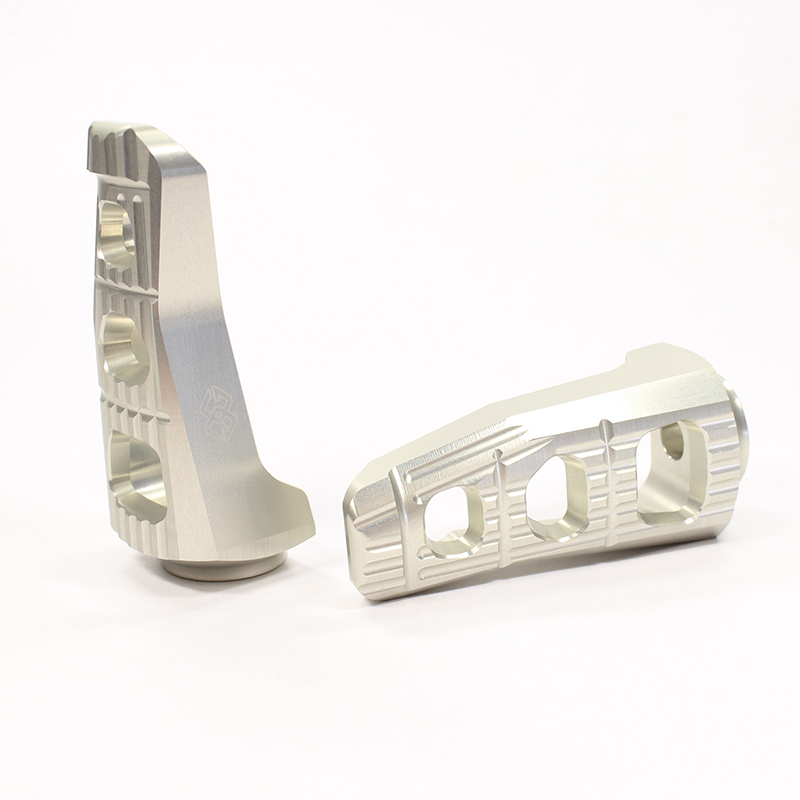 Kit de reposapiés de repuesto Gilles Touring, pasajero, plateado para Yamaha YZF-R1 2002-, YZF-R6 2003-2020