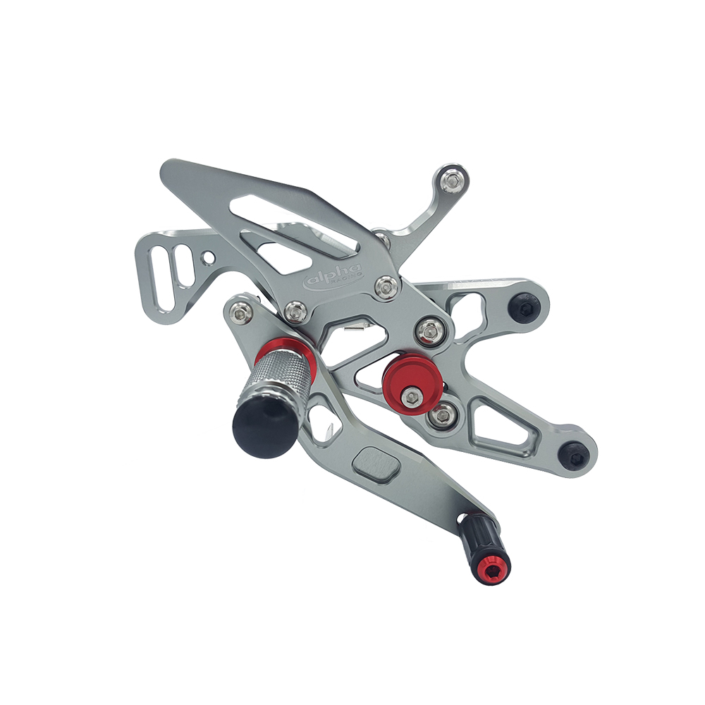 Sistema de reposapiés >TRACK< titanio BMW S1000RR Tipo K10, Año del modelo 2015-16, Tipo 2R10, Año del modelo 2017-, BMW S1000R Tipo 2R10, Año del modelo 2017- ABE