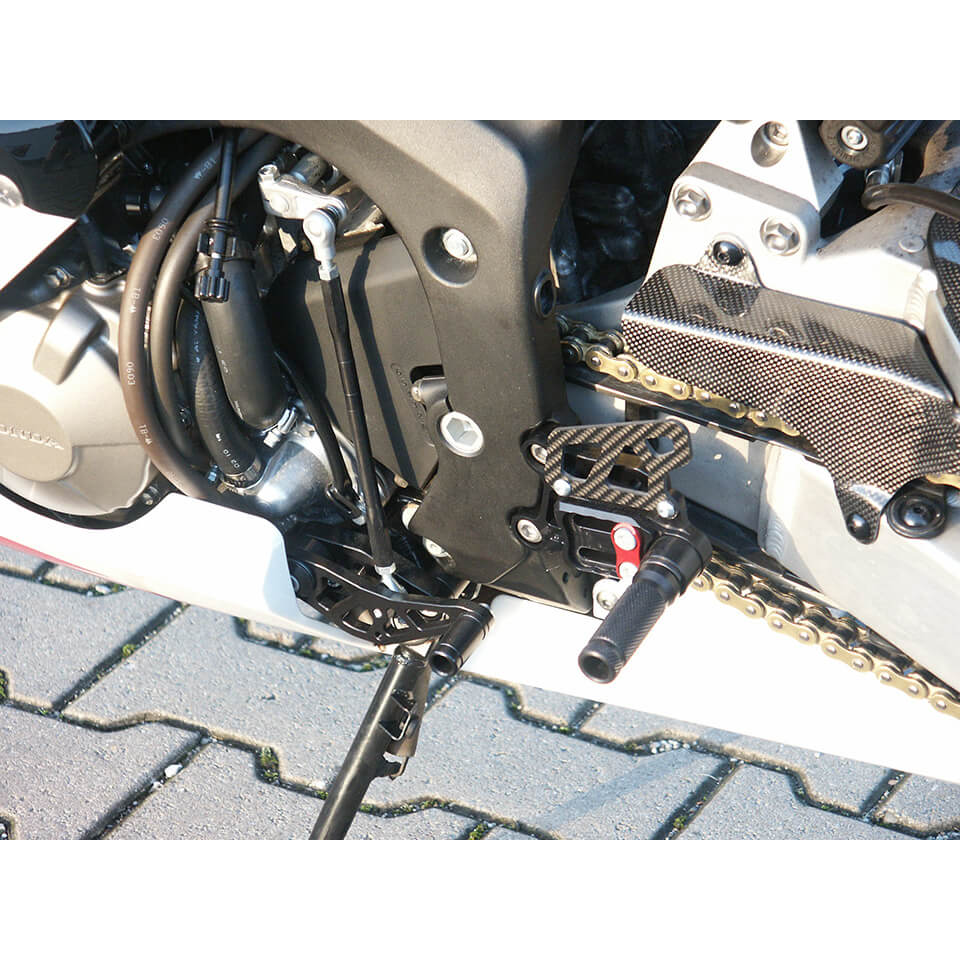 Estriberas LSL 2Slide para Honda CBR600RR, 2003-2006, negro-rojo