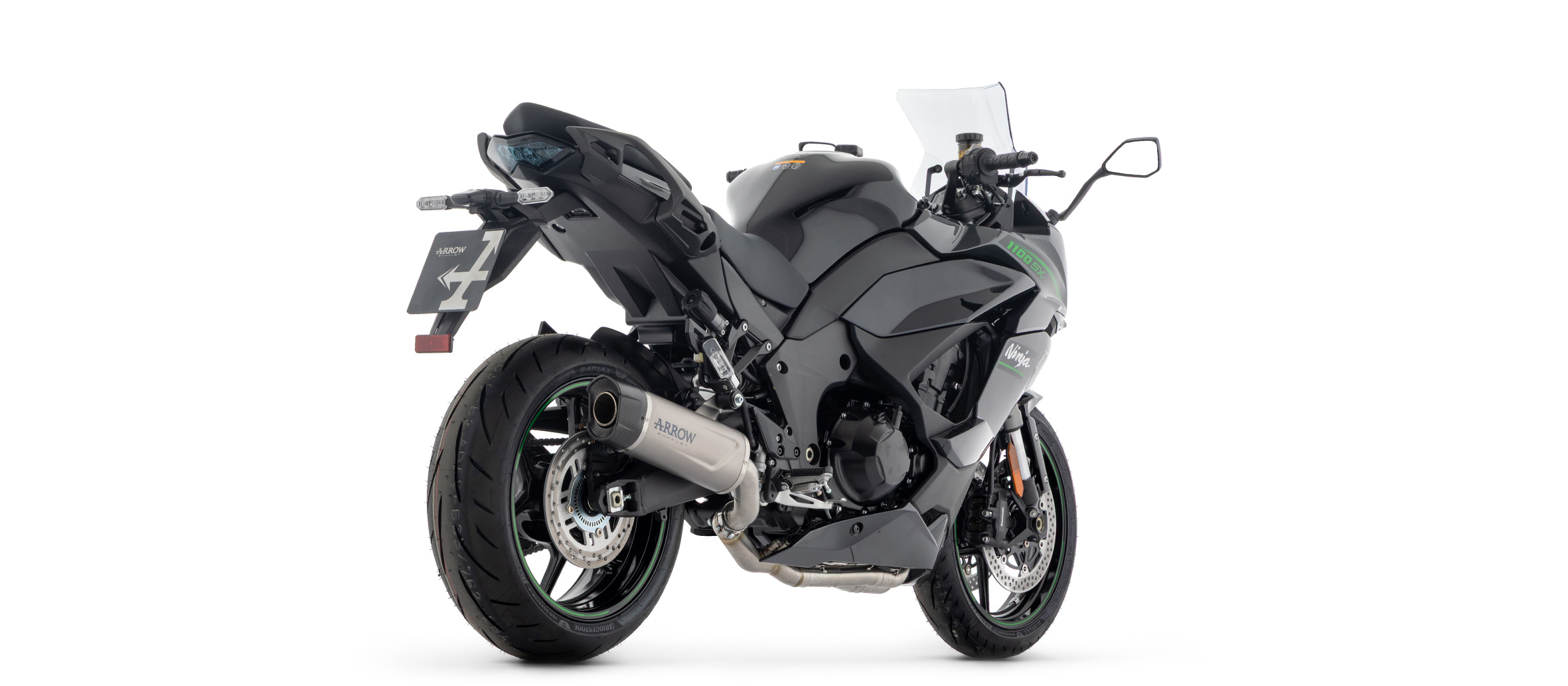 ARROW Escape INDY RACE EVO Titanio para Kawasaki Ninja 1100 SX Año de modelo 2025-