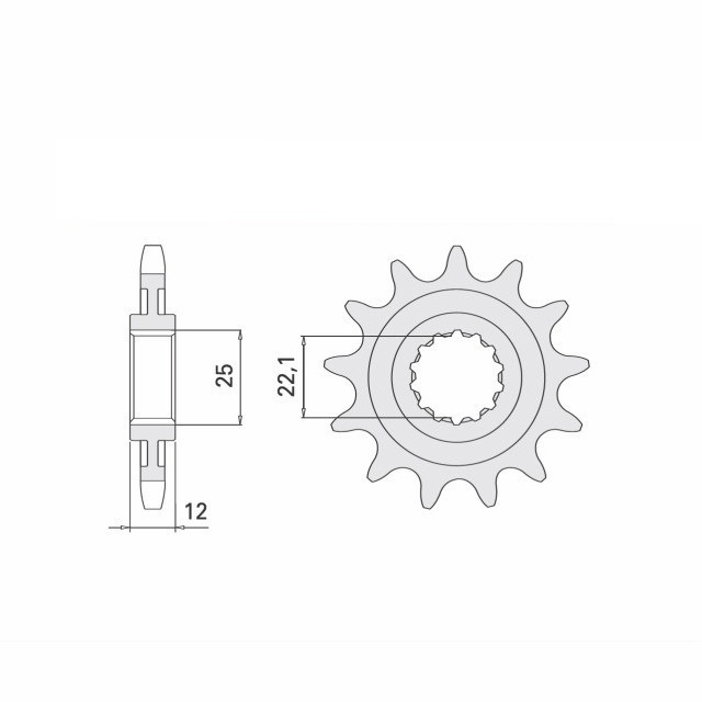 Piñón, 13 dientes, paso 520
