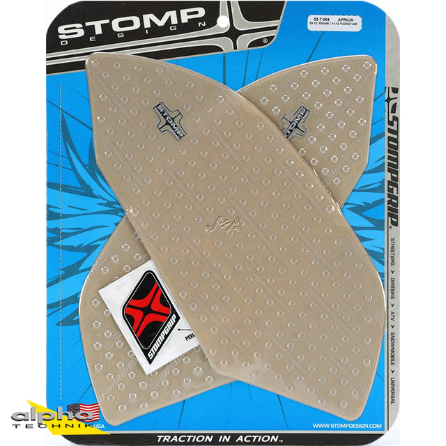 Stompgrip transparente, Volcano, para Aprilia RSV4 y Tuono V4 (ver lista de compatibilidad)