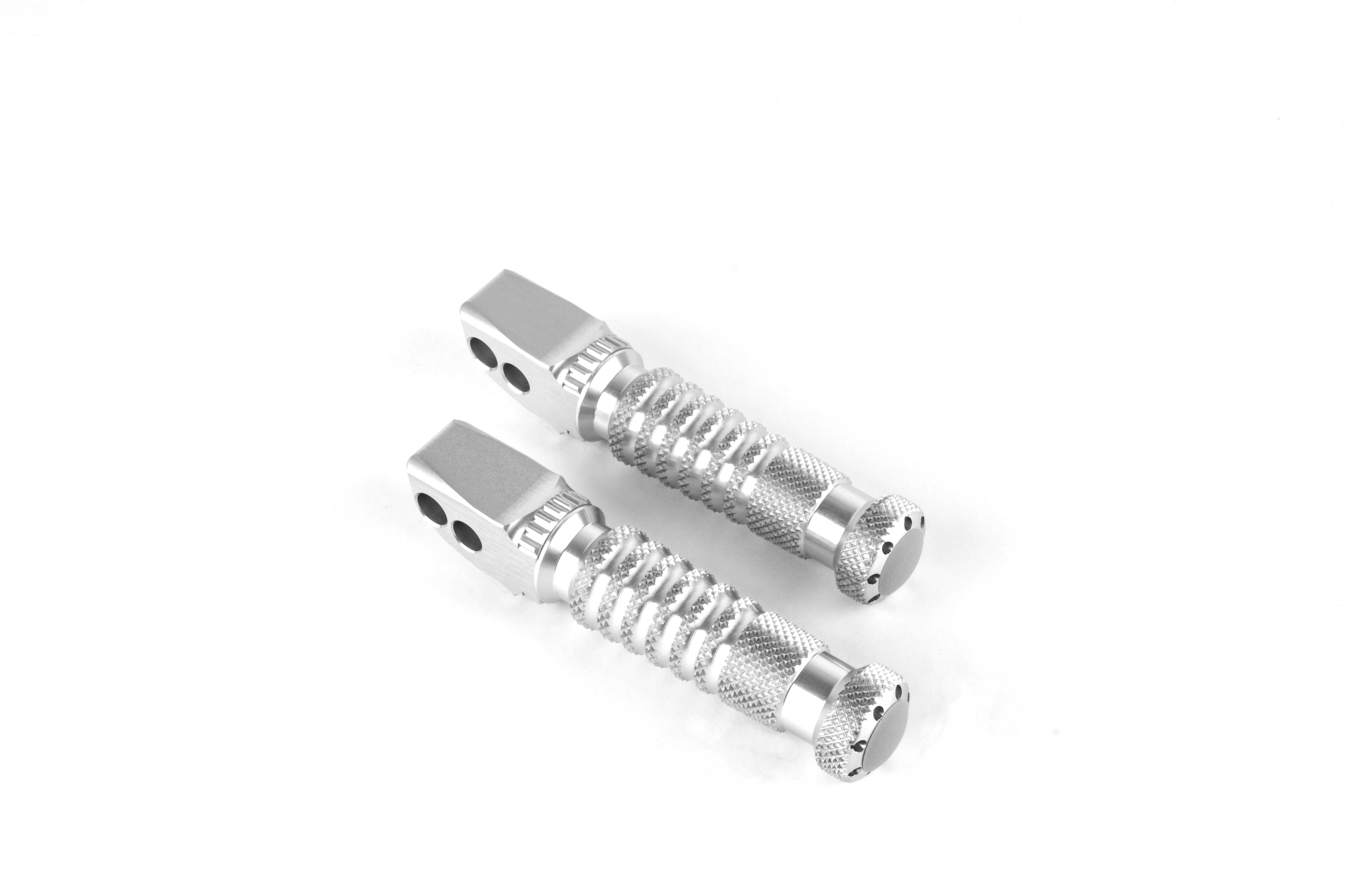 Kit de estriberas de repuesto Gilles Deportivo, Pasajero, plateado para Yamaha MT10, Tenere 700, FZ6