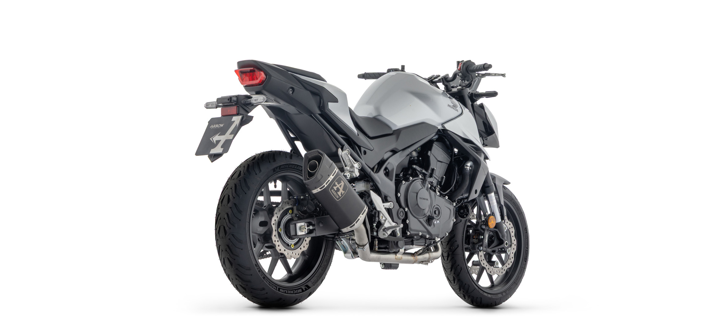 ARROW PISTA Aluminio negro para Honda CB 750 Hornet, 2025-