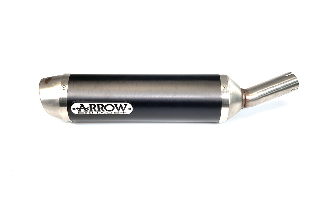 Silenciador ARROW DARK THUNDER para Suzuki SFV650 2009-2015, aluminio negro