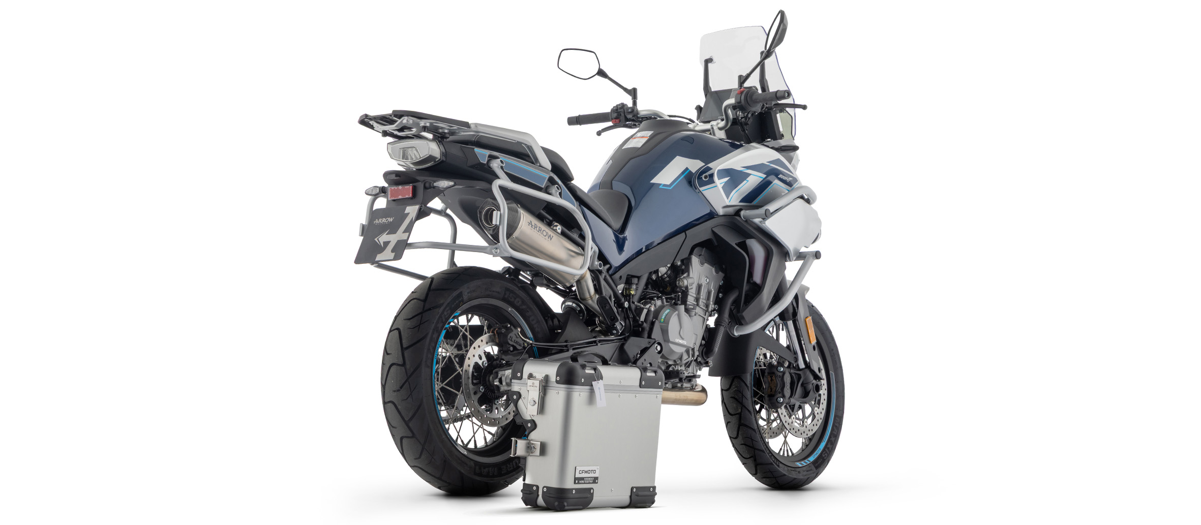 ARROW Escape RACE-TECH DARK Aluminio para CF Moto 800 MT 2025-