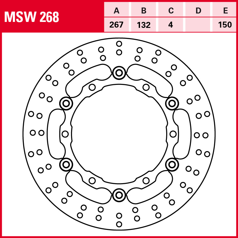 TRW disco de freno Universal Flotante MSW268