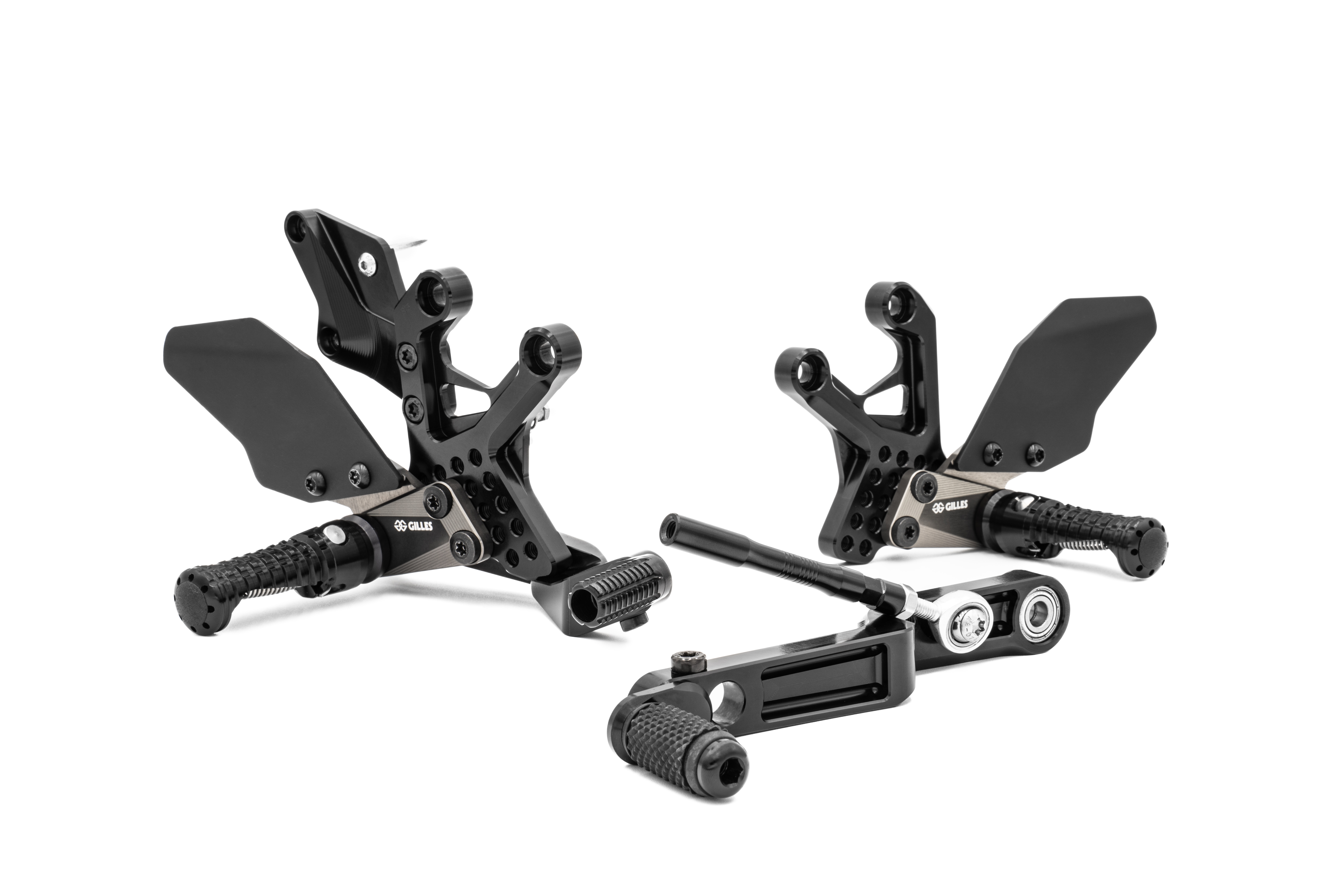 Sistema de reposapiés GILLES AS31GT3 reposapiés negro para Suzuki GSX-8S 2023- / GSX-8R 2024-