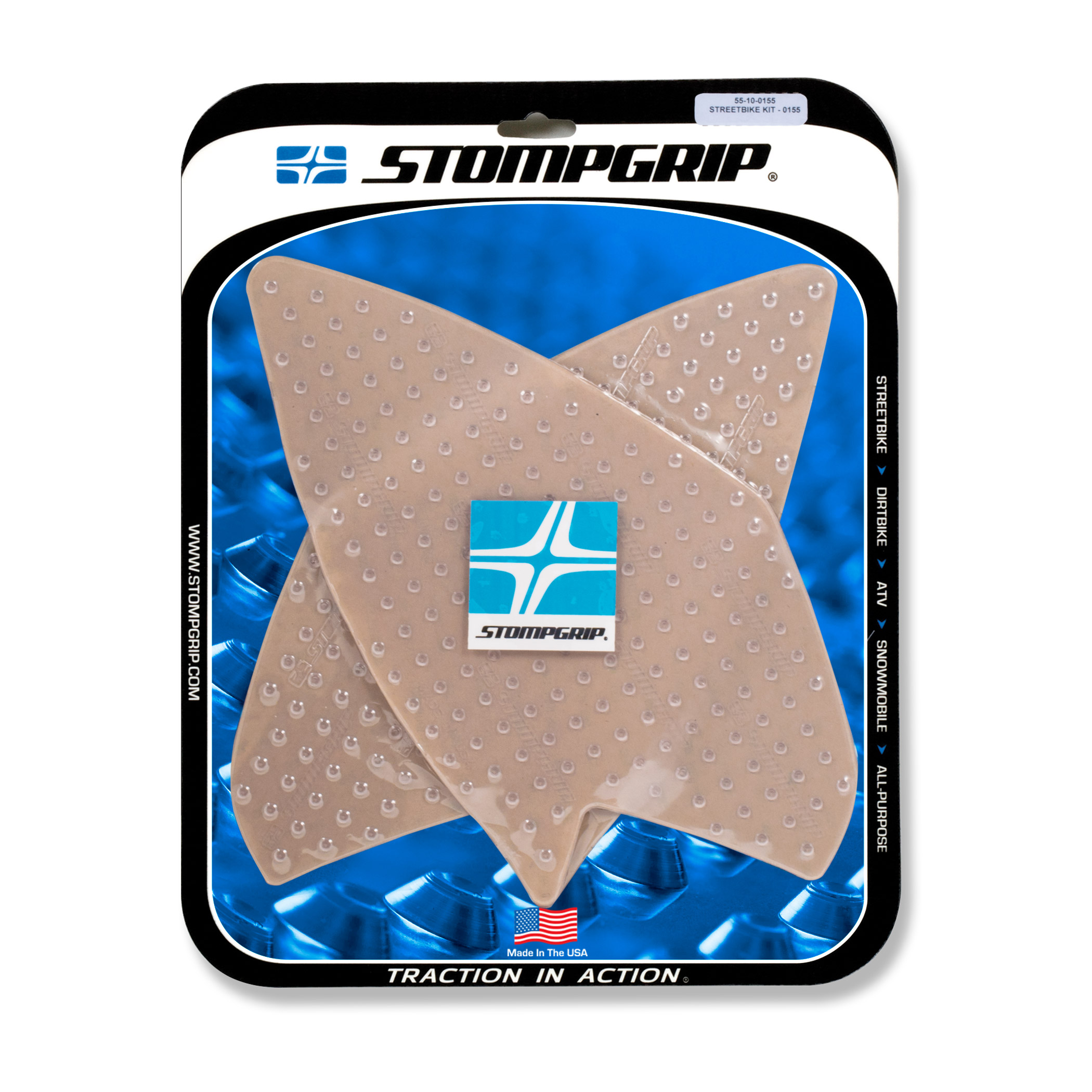 Stompgrip transparente, Volcano, para BMW G310GS, 2018-2025