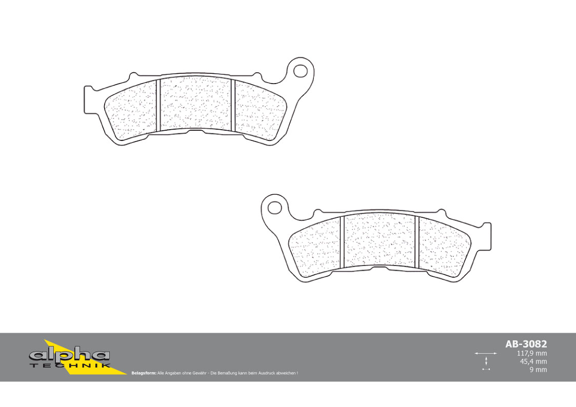 alpha Technik pastillas del freno Scooter con ABE