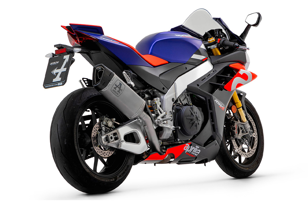 Escape de Competición ARROW PISTA con Tubo Intermedio de Acero Inoxidable para Aprilia RSV4 1100 Factory 2021- , Tuono V4 2025-