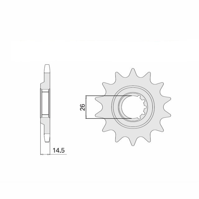 Piñón, 15 dientes, paso 630