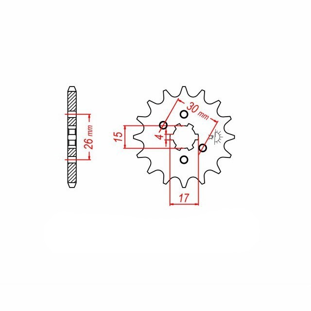 Piñón, 13 dientes, Paso 420