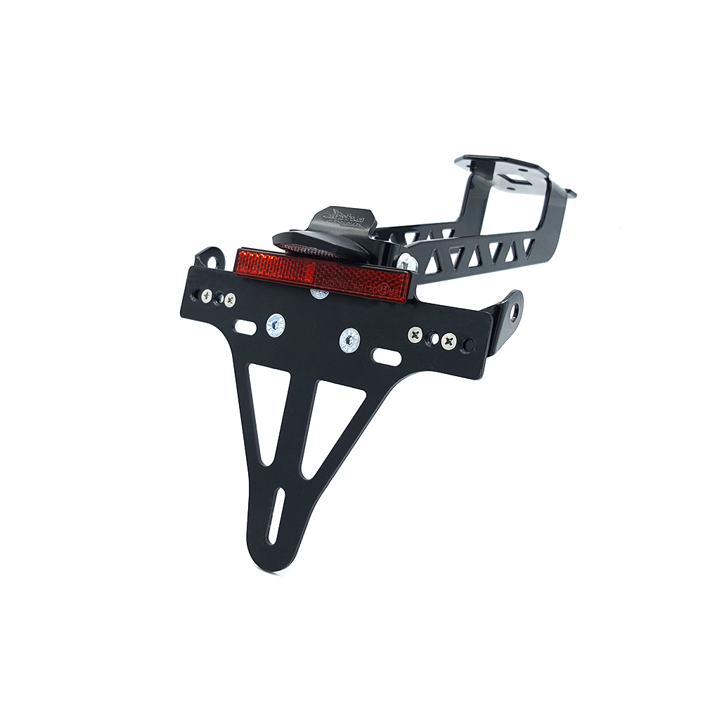 Soporte de matrícula alpha Technik para Kawasaki Versys 1000, Tipo LZT00C, a partir del año de modelo 2019 - y Versys 1100, Tipo LZT10A, año de modelo 2025-
