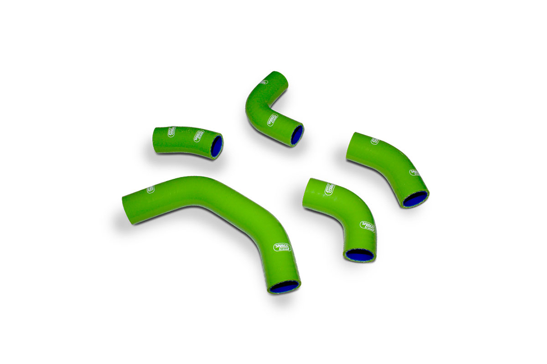 Kit de mangueras de silicona SAMCO SPORT Diseño OEM verde para Kawasaki ZX10R Ninja ZX10RR Ninja Año del modelo 2021-2024