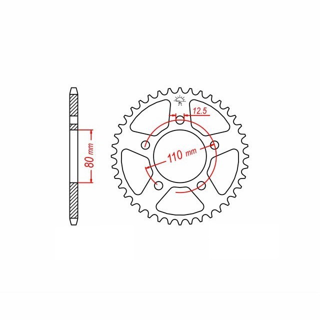 corona Acero, 35 Dientes, Paso 630