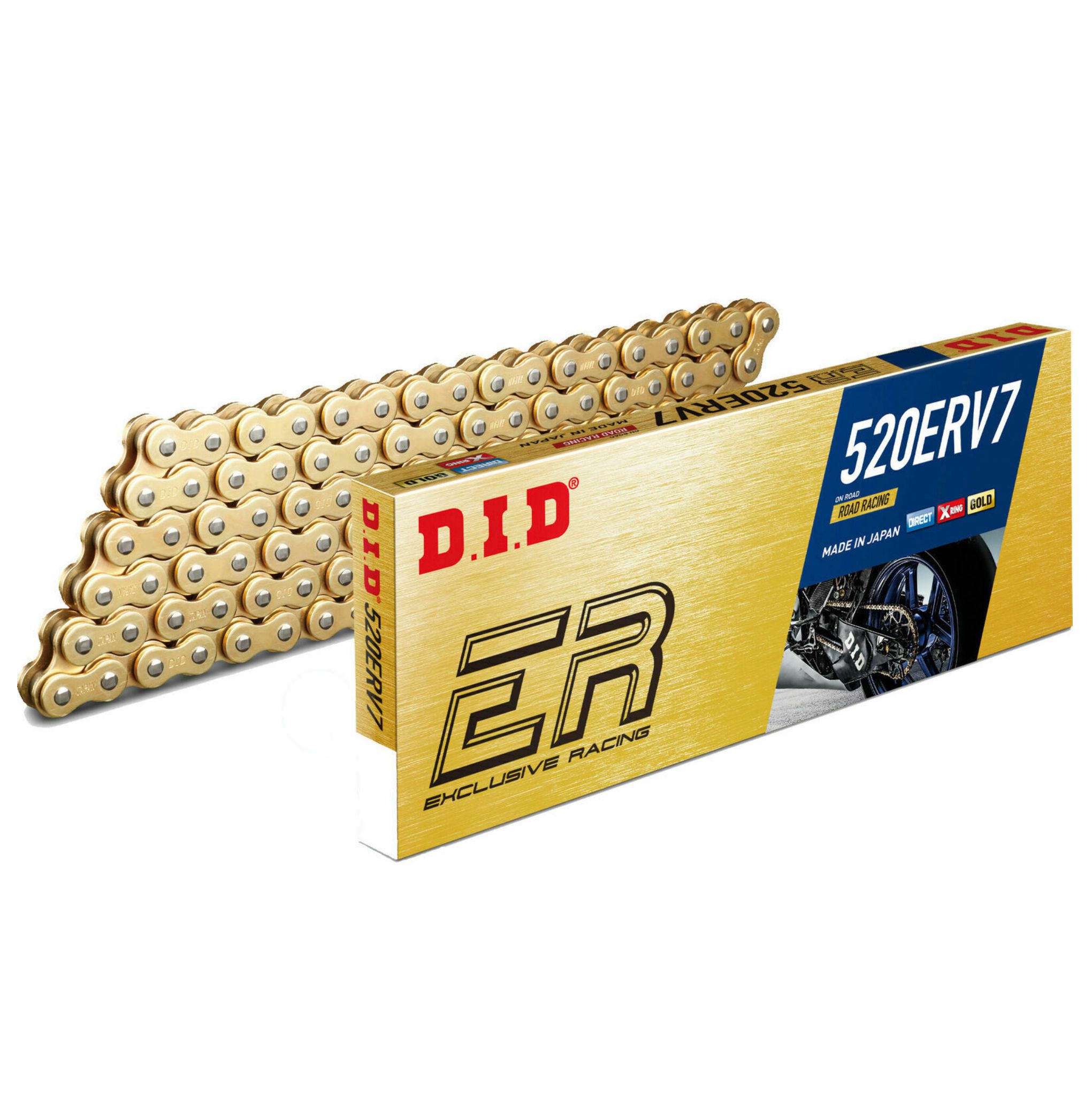 cadena DID 525 ZVM-X oro G&G