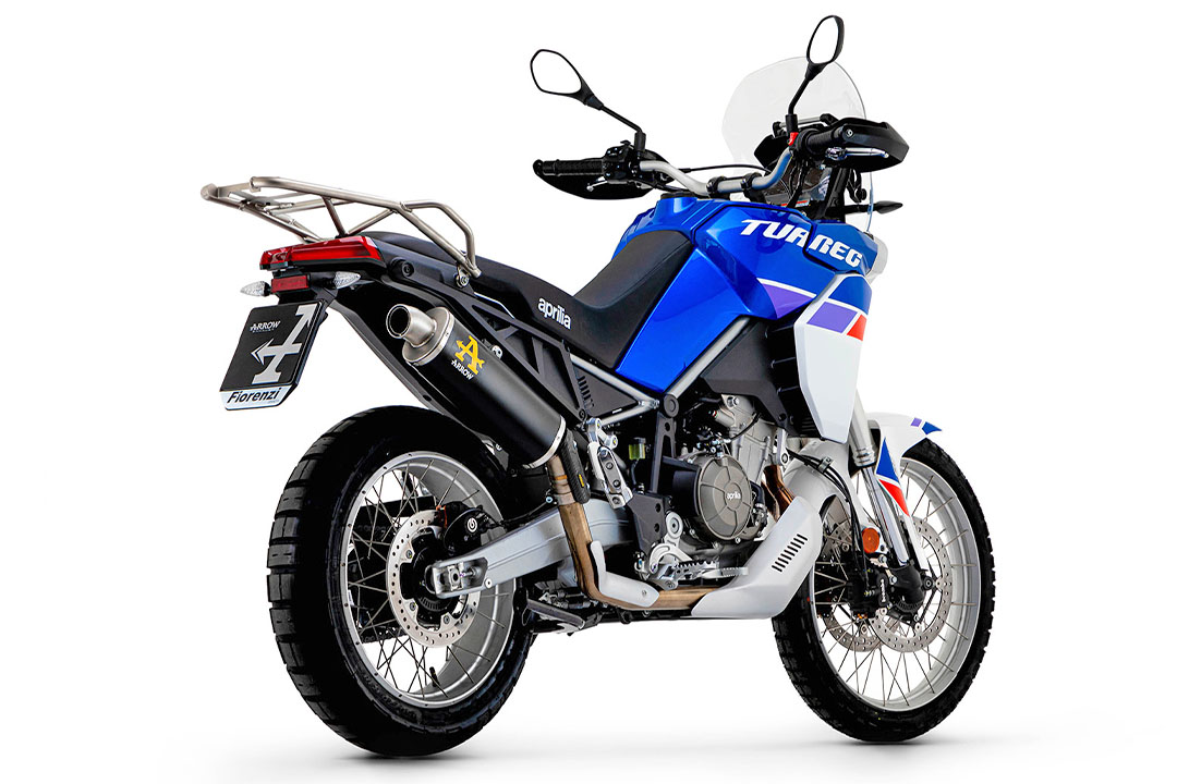 ARROW Escape INDY RACE DARK Titanio para Aprilia Tuareg 660 a partir del año de modelo 2022-