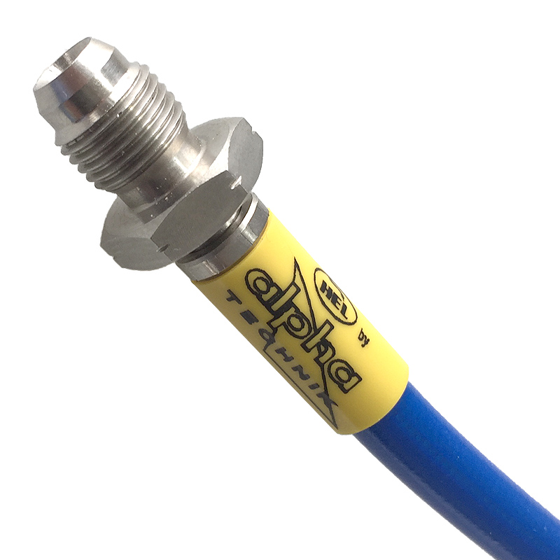 Latiguillo mallado de acero HEL trasero tipo de instalación OEM para Yamaha RD350 F2 1986-1992 trasero, Acero inoxidable