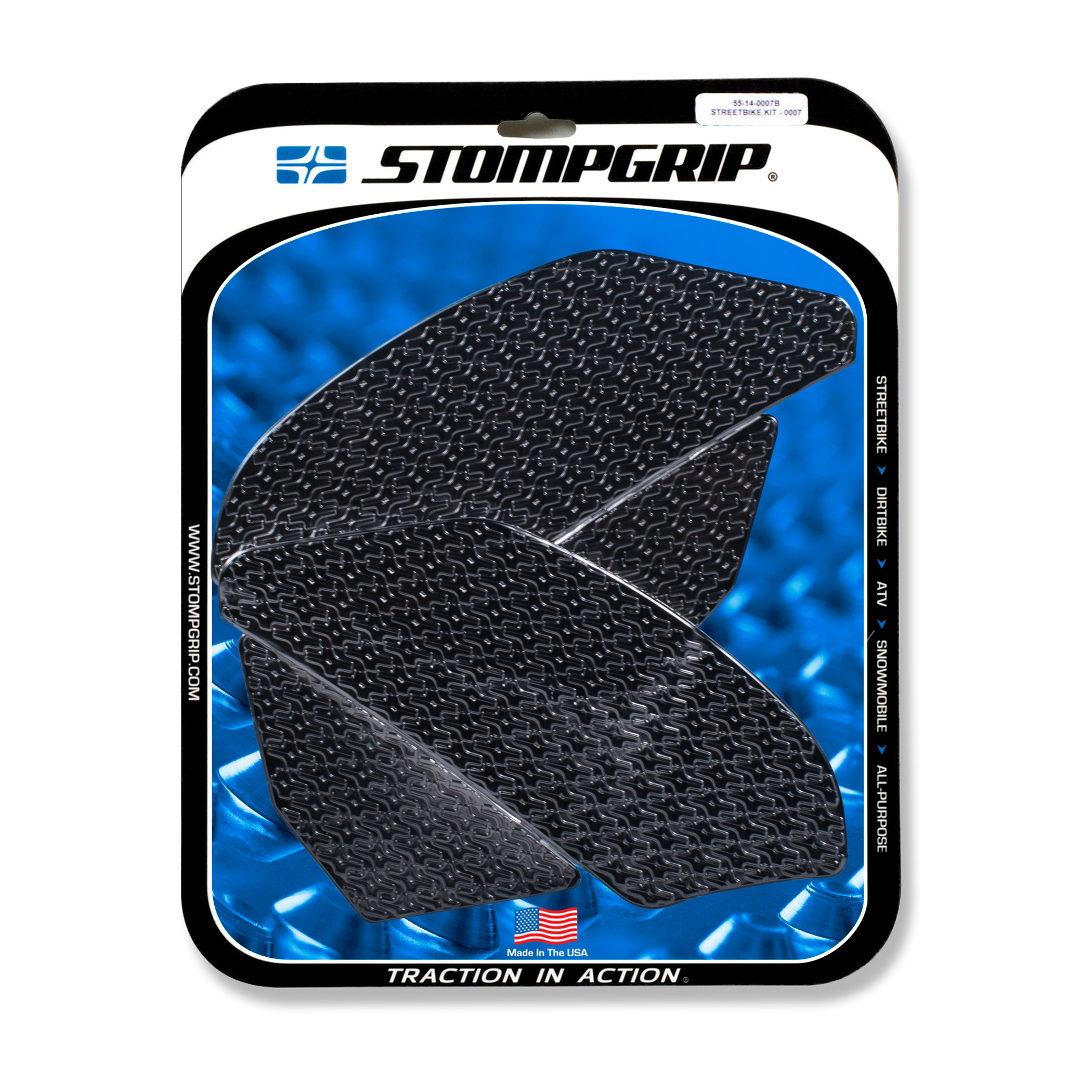 Almohadillas de tracción Stompgrip negras, para Yamaha YZF-R1, 2009-2014