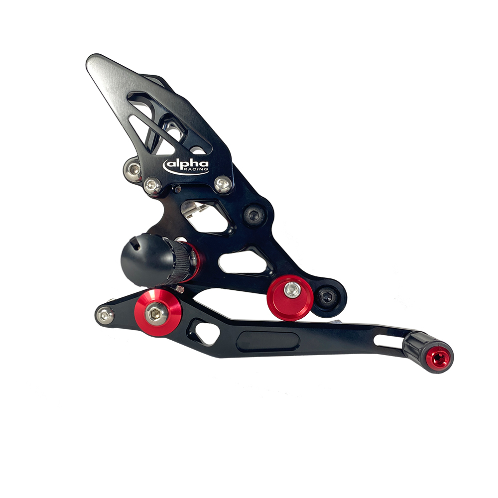 >TRACK< Sistema de estriberas negro Yamaha MT07 desde 2014 / MT07 Tracer desde 2017 / Tracer 700 desde 2018 / XSR700 desde 2016 ABE