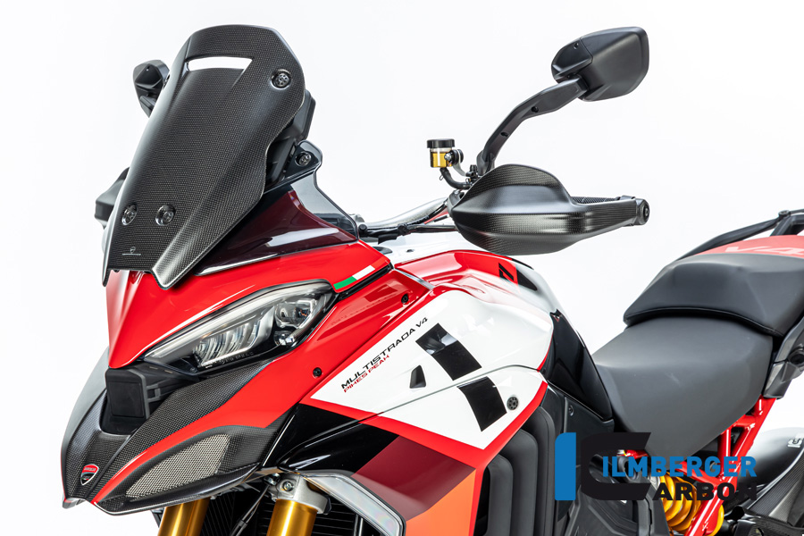 Protector de manos de carbono Ilmberger lado izquierdo, mate, Ducati Multistrada V4 2020-