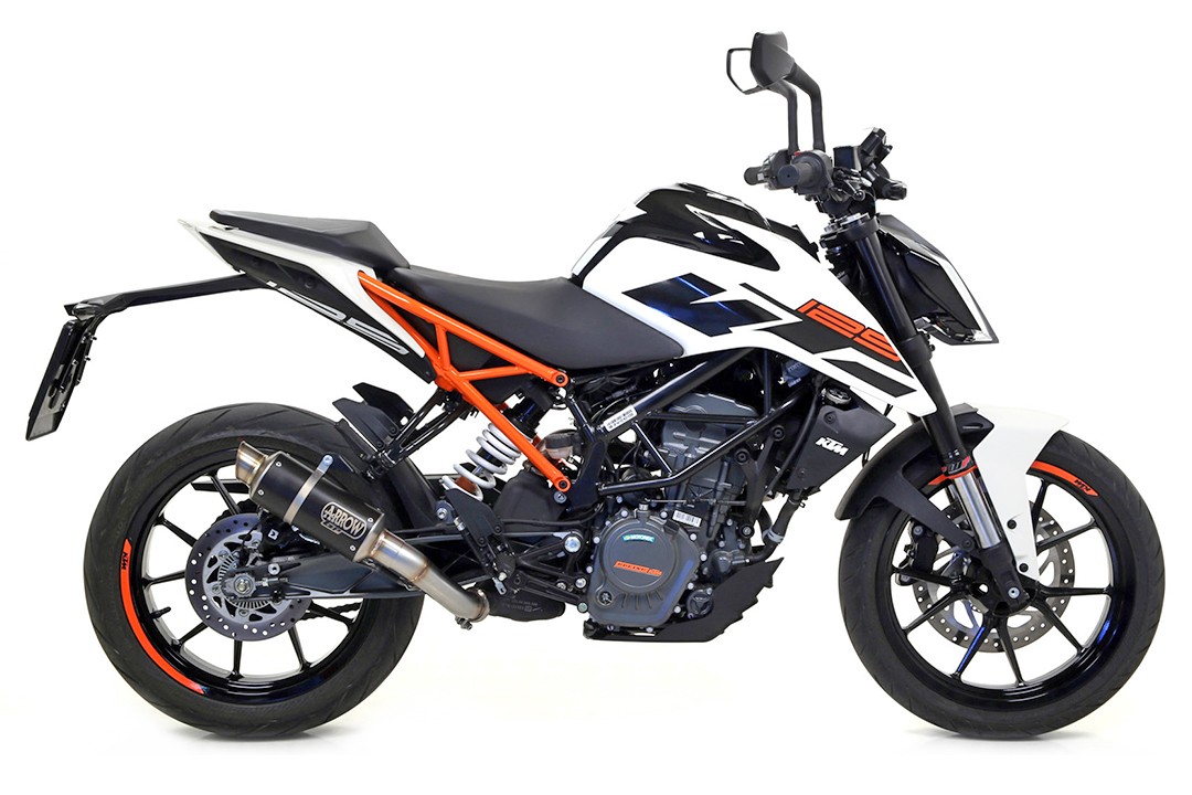 Escape ARROW DARK GP2 para KTM 125/390 Duke 2017- de acero inoxidable