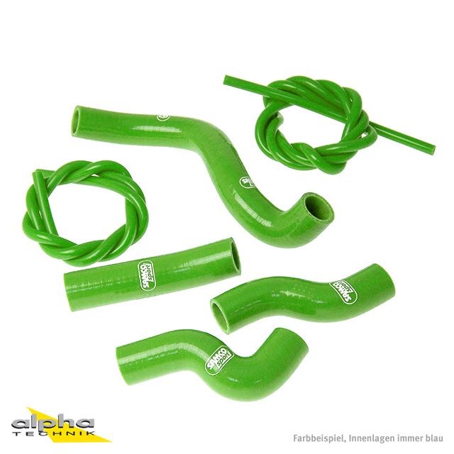 Kit de mangueras de silicona SAMCO SPORT verde para Kawasaki Z750 Z750R, año del modelo 2007-2012