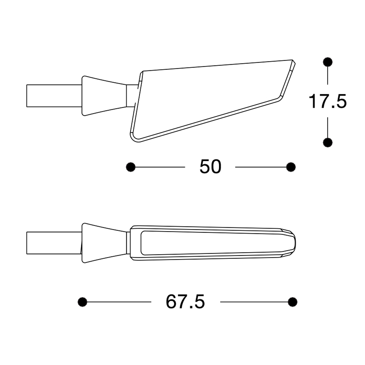 Intermitente secuencial Barracuda luz de intermitente SQ-LED B-LUX