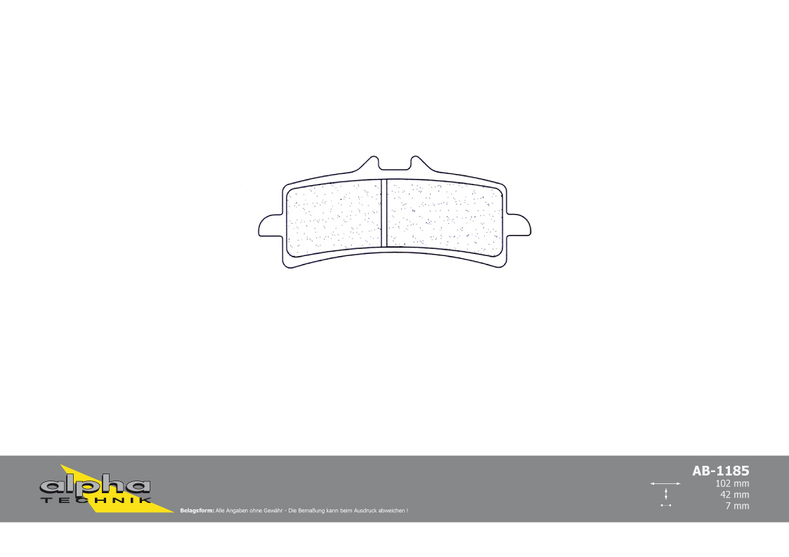 alpha Technik Pastilla de Freno para Carretera con ABE