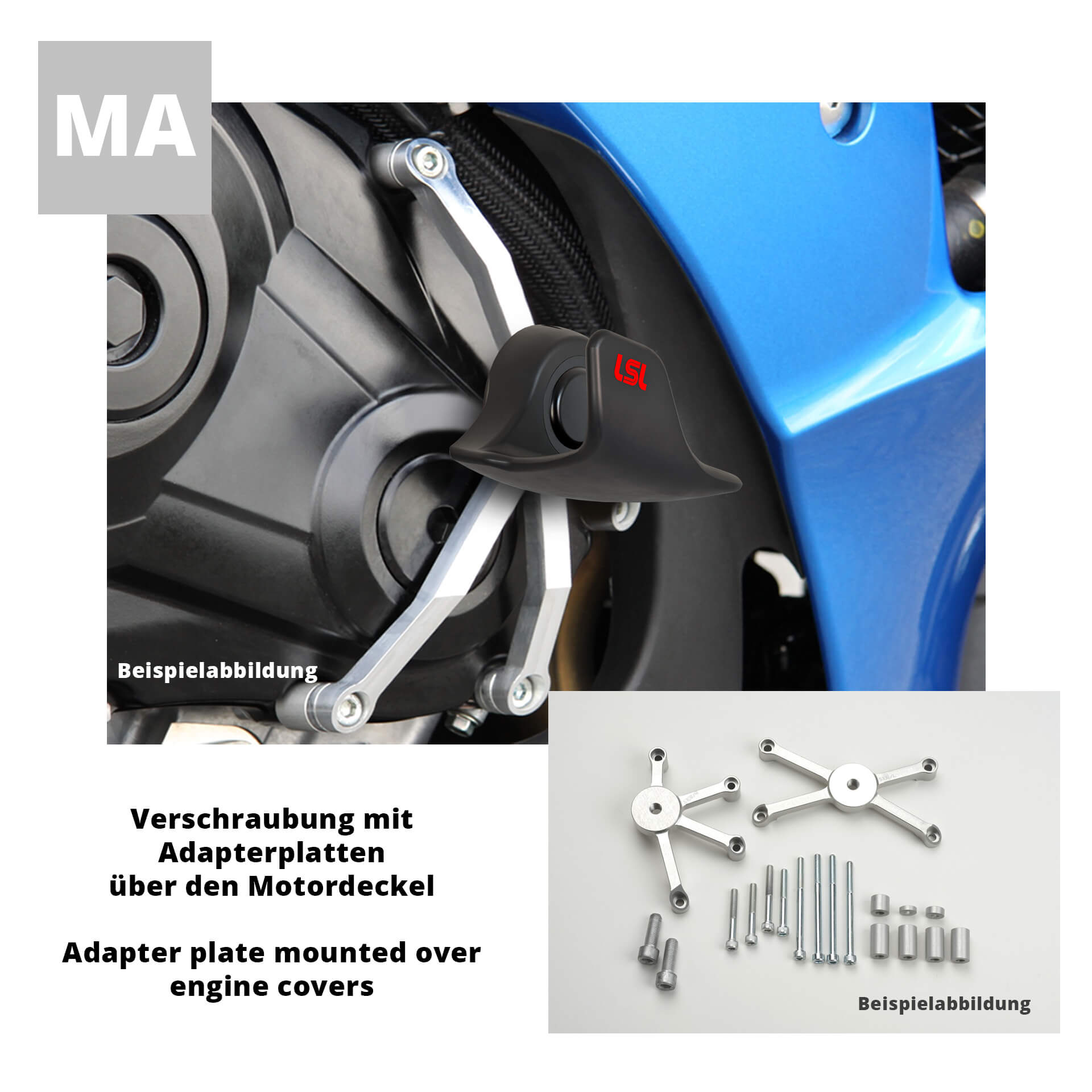 Kit de montaje LSL SlideWing, para Aprilia RSV 1000/Tuono, 2006-