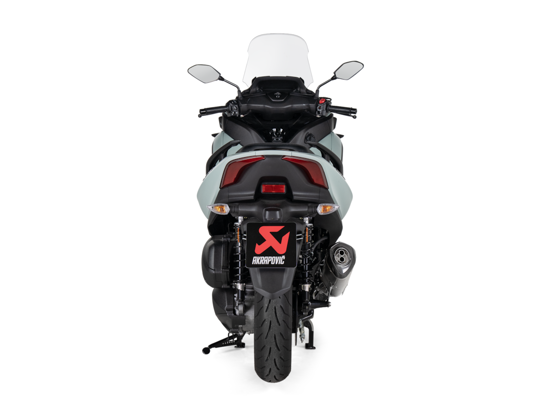 Silenciador Akrapovic Slip-On Line (SS) para Yamaha Tricity 300 y X-MAX 300, Tech Max+, 2025-
