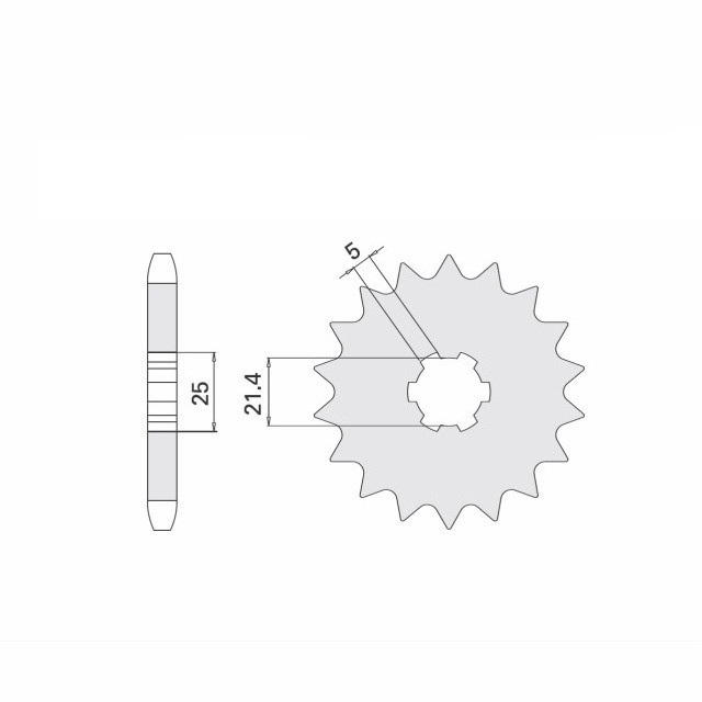Juego de cadena DID con cadena 530ZVM-X2, color estándar, para Yamaha RD250LC, tipos 4L1 y 4L2, año del modelo 1980-1983