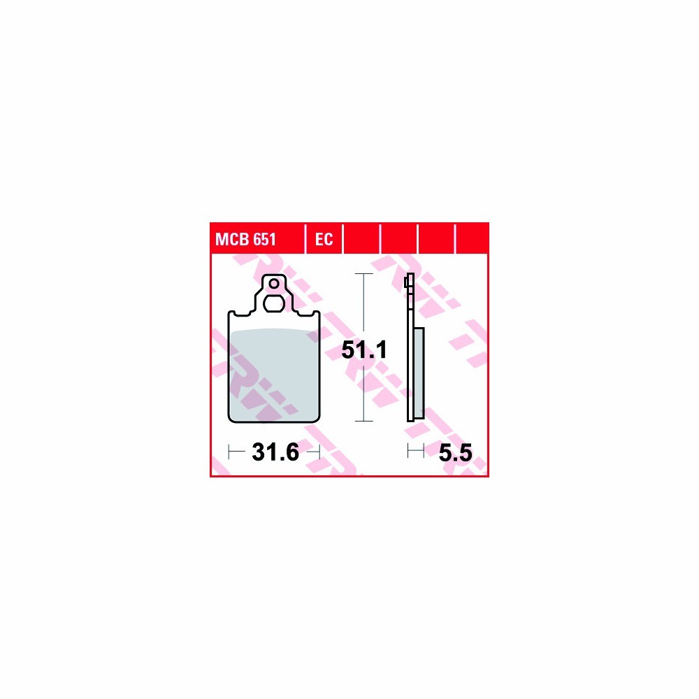 Juego de pastillas del freno TRW Allround MCB651