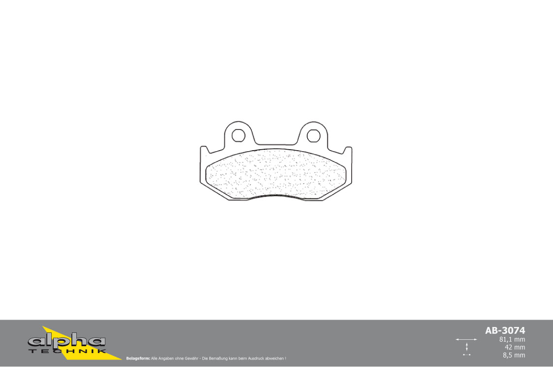 alpha Technik Pastilla de Freno Scooter con ABE