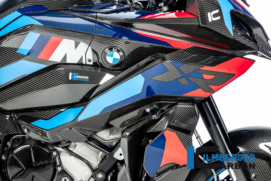Panel lateral de carenado de carbono Ilmberger, lado derecho, brillante, BMW S1000XR 2020- M1000XR 2024-