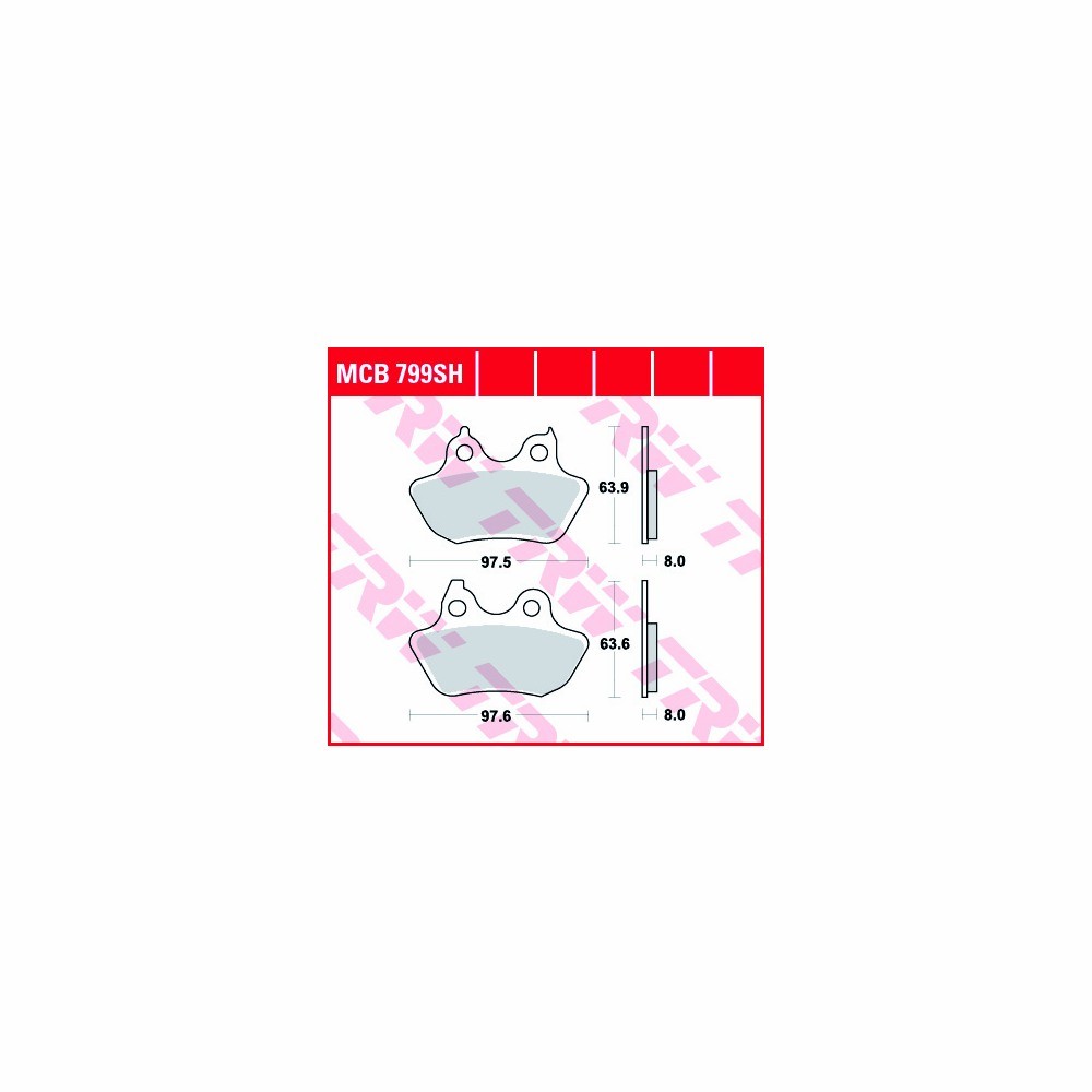 Juego de pastillas del freno TRW Sinter Street MCB799SH para trasero