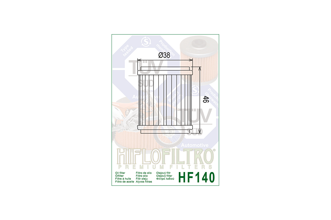 HIFLO filtro de aceite HF140 para varios modelos Fantic / Gas Gas / Husqvarna / Yamaha