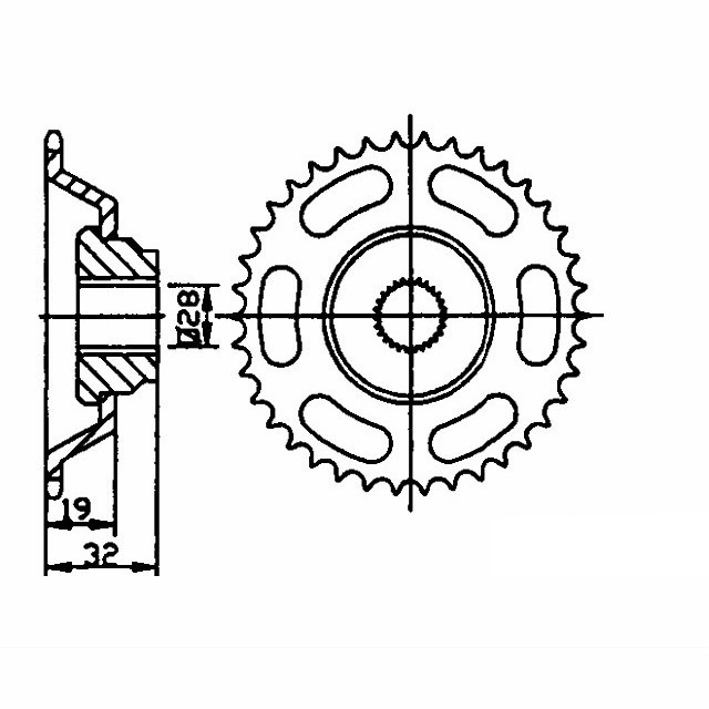 corona de Acero, 43 Dientes, Paso 415