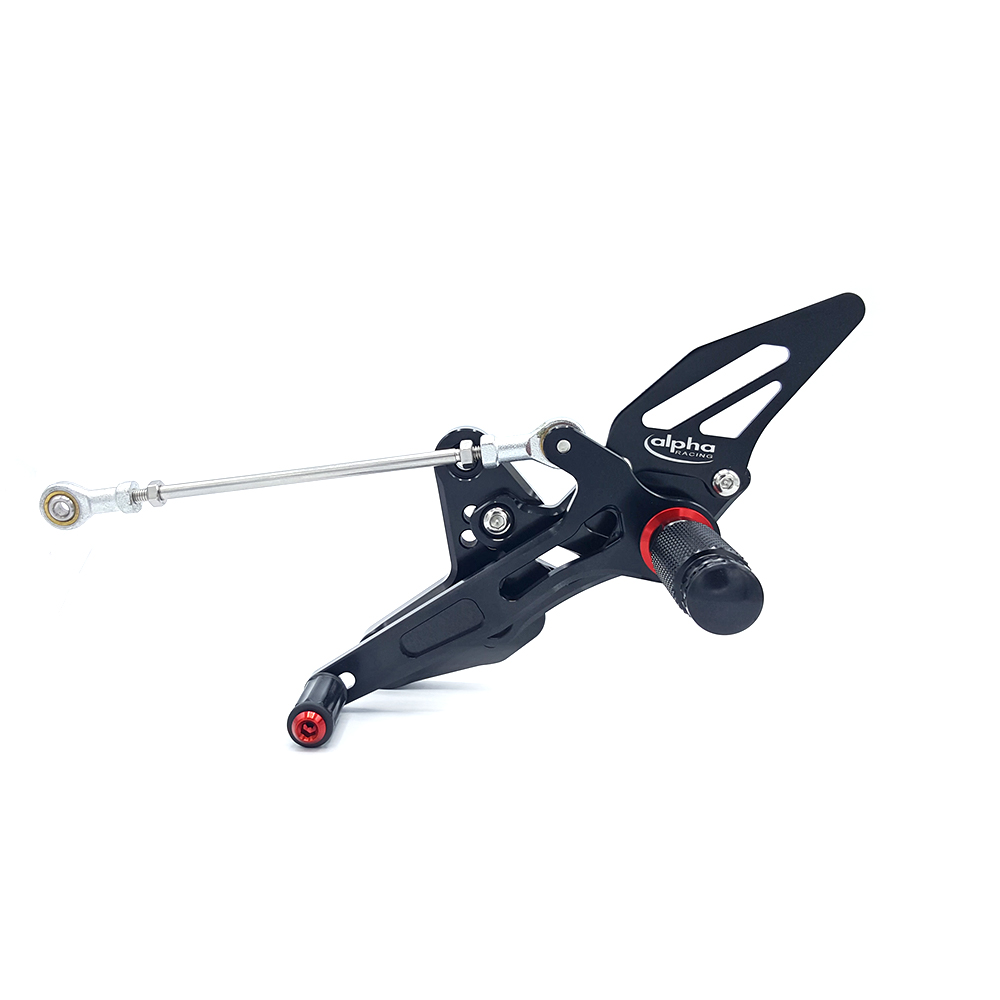 >TRACK< Sistema de reposapiés negro Kawasaki Ninja 400 a partir de 2018 / Z400 a partir de 2019 ABE