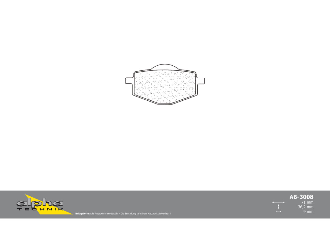 alpha Technik pastillas del freno para Scooter con ABE