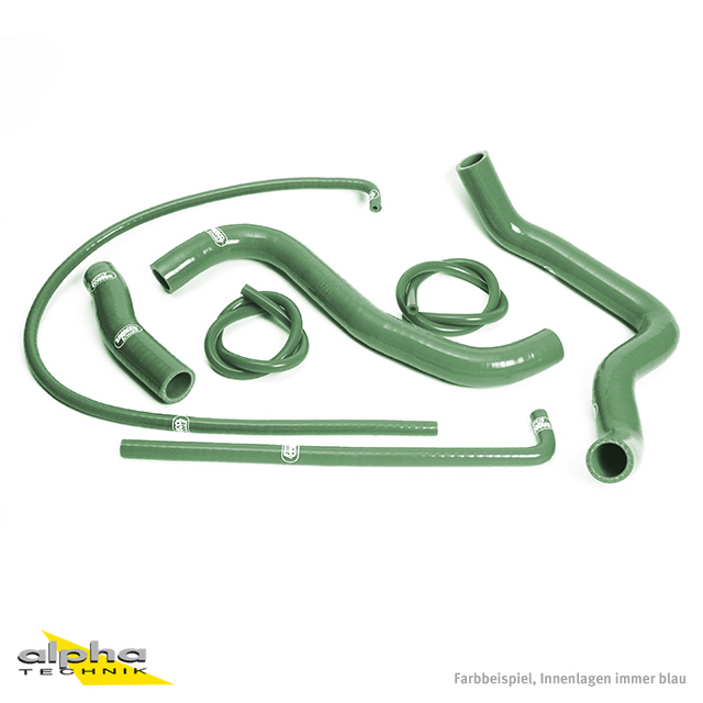 Kit de Mangueras de Silicona SAMCO SPORT B.R. verde para Suzuki GSXR1000 años 2007-2008