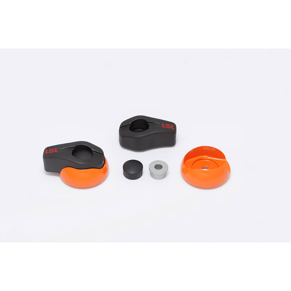 LSL Crash Pad Classic Cabezales, naranja, Par