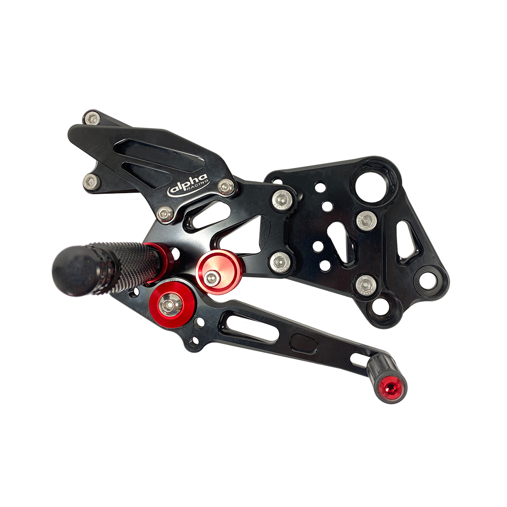 >TRACK< Sistema de estriberas negro KTM RC390 2014- ABE