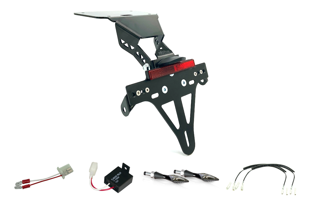Kit de soporte de matrícula-luz de intermitente alpha Technik X-LED para YZF-R3 / MT03 año del modelo 2016-2019 (Trasero)