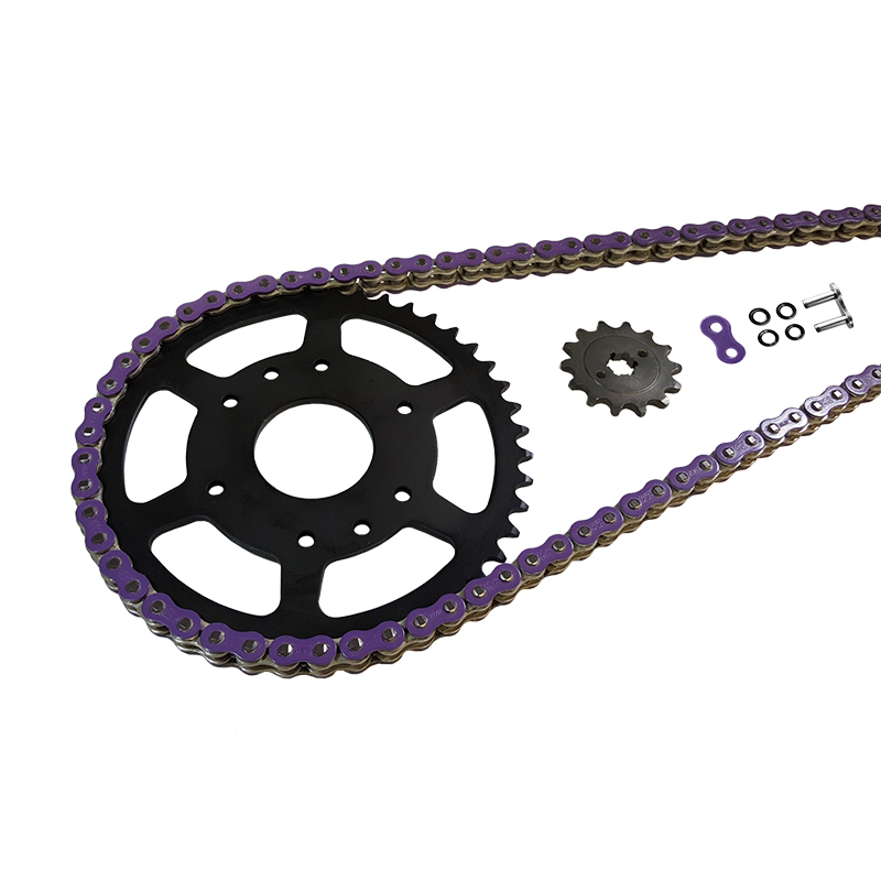 Kit de cadena EK-Chain cadenansatz 525 MVXZ-2 para Ducati Monster 796 a partir del año de modelo 2011 - Color Violeta