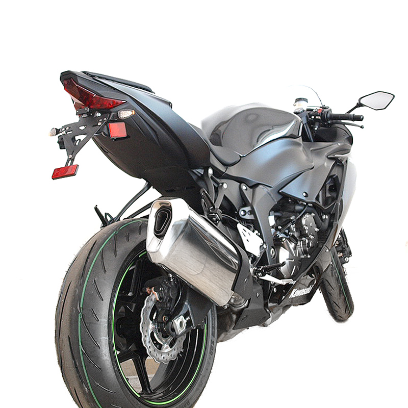 Portamatrículas alpha Technik para Kawasaki ZX-6R; Tipo ZX636G; Año del modelo 2019-
