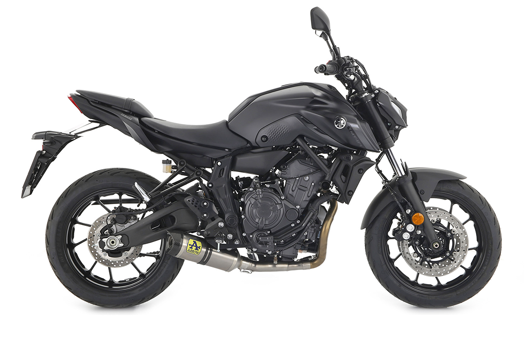 Silenciador ARROW THUNDER para Yamaha MT-07 2021-, Titanio