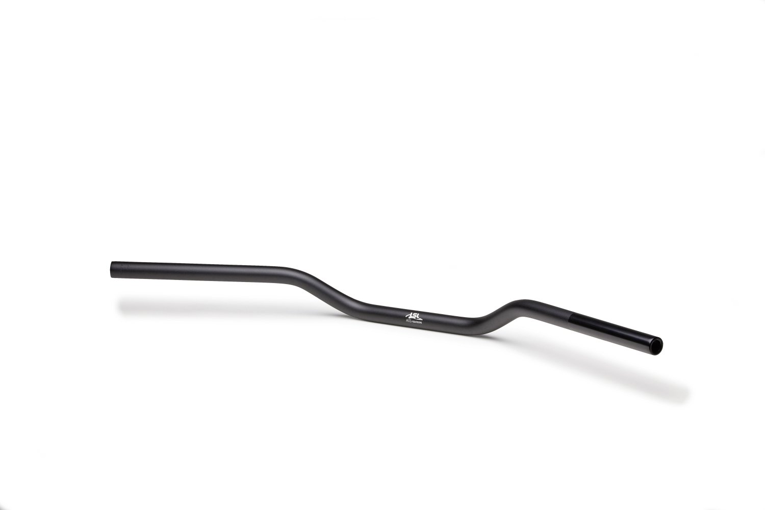 LSL Alu-manillar Superbike A01, 7/8 pulgadas, negro con acabado granallado